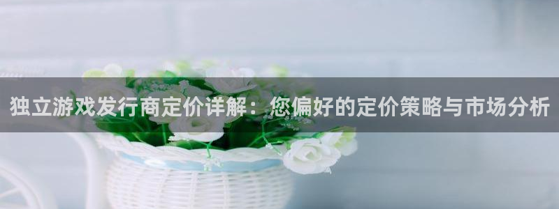 db电竞官网骗局是真的吗：独立游戏发行商定价详解：您偏好的定价策略与市场分析